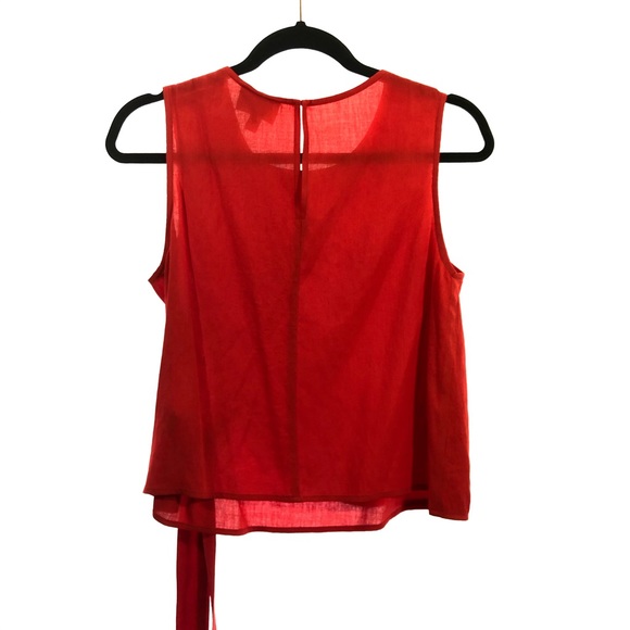 Greylin size XS red faux wrap sleeveless top shirt - Picture 4 of 6